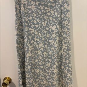 Rachel Zoe Blue White Floral Coquette Girl Whimsy Cottagecore Maxi Skirt Size 8